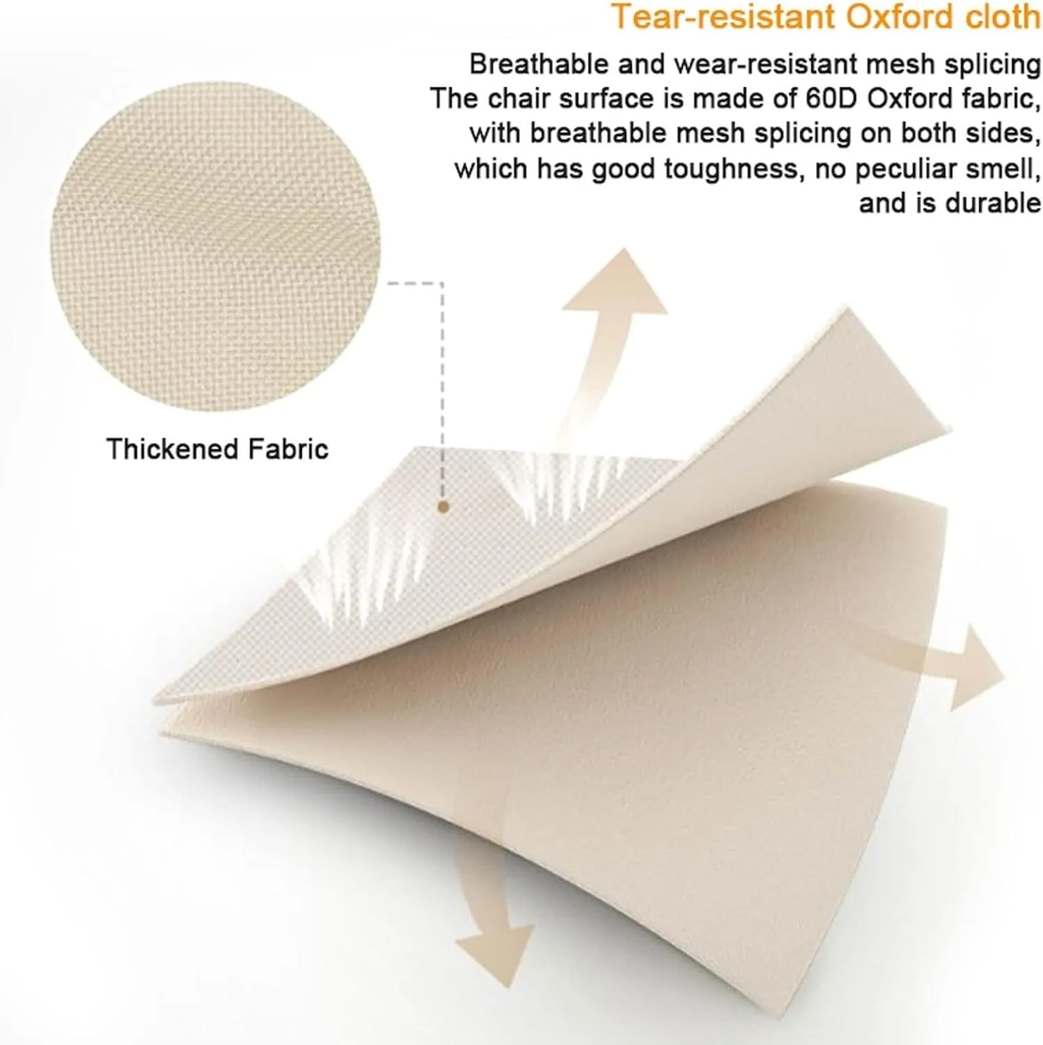 Outdoor Folding Moon Chair Camping Chair Portable Beach Chairs Compact Leisure Chair for Sports Hiking Fishing Portable Chair for Camping Expedition Ergonomic Camping Chair(Beige)