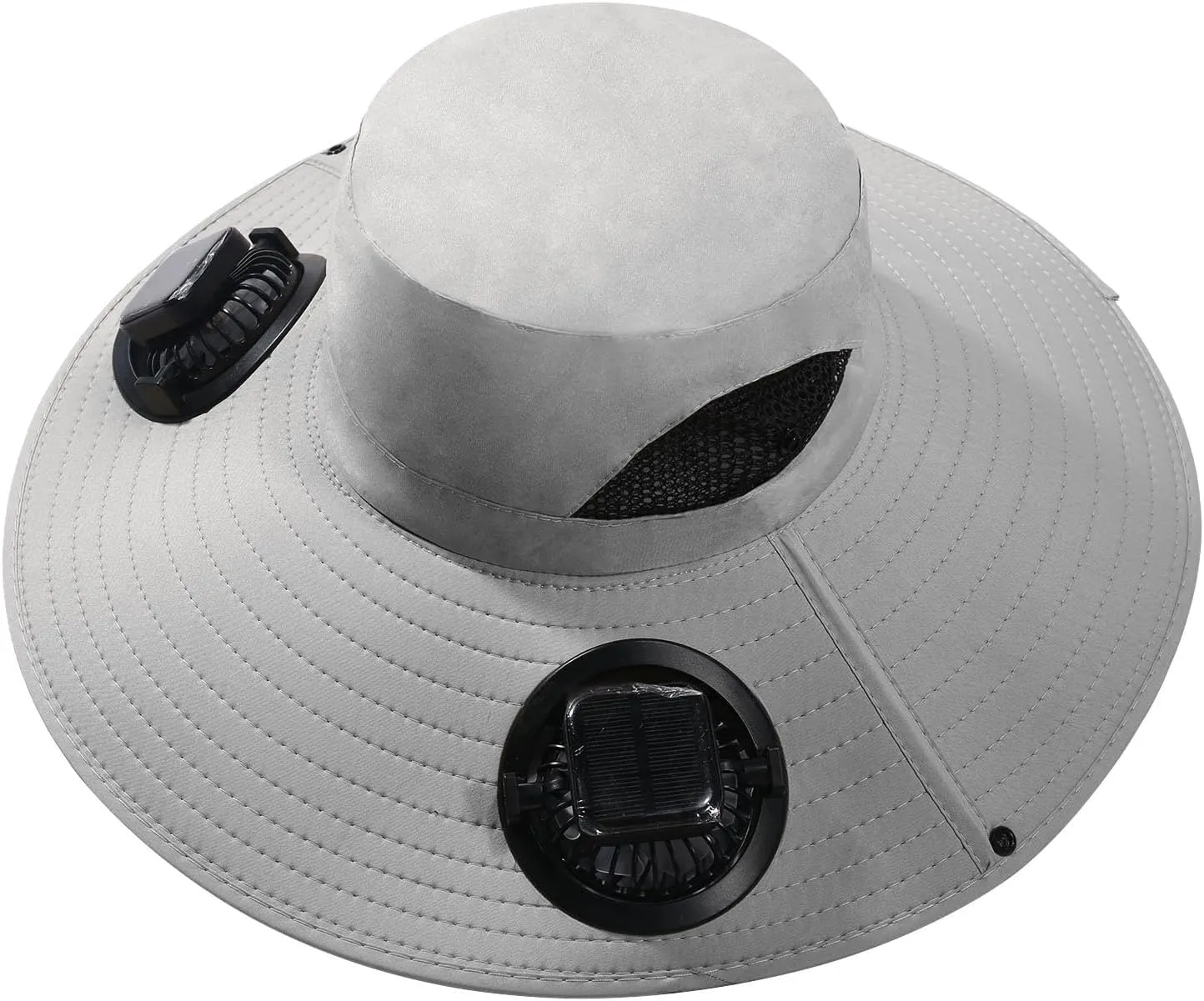 Outdoor Wide Brim Sun Hat with Solar Fan - 2025 Sun Bucket Hat for Men Women, UPF 50  Bucket Fishing Beach Hat Fan Built in