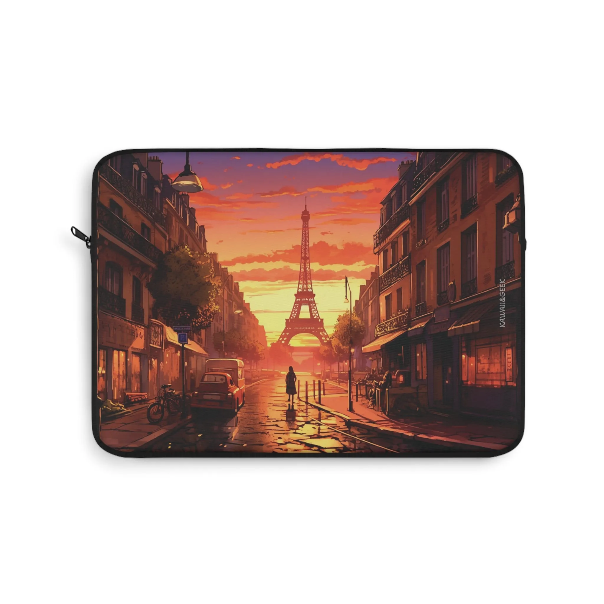 Parisian Sunset Laptop Sleeve - Embrace the Charm of Paris with Reliable Laptop Protection