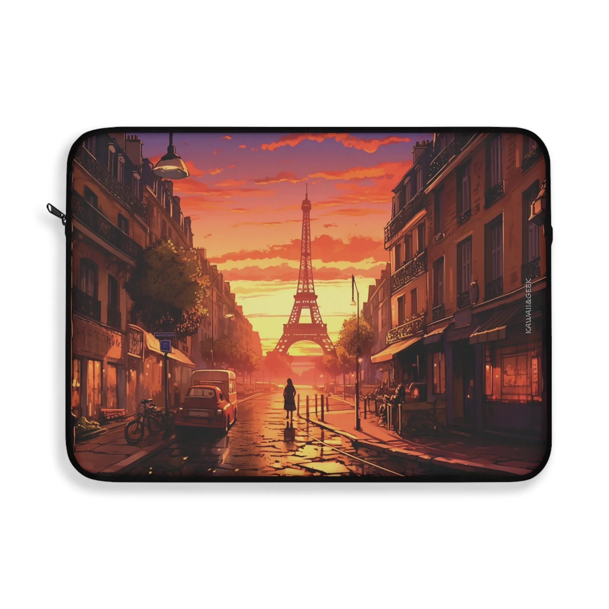 Parisian Sunset Laptop Sleeve - Embrace the Charm of Paris with Reliable Laptop Protection