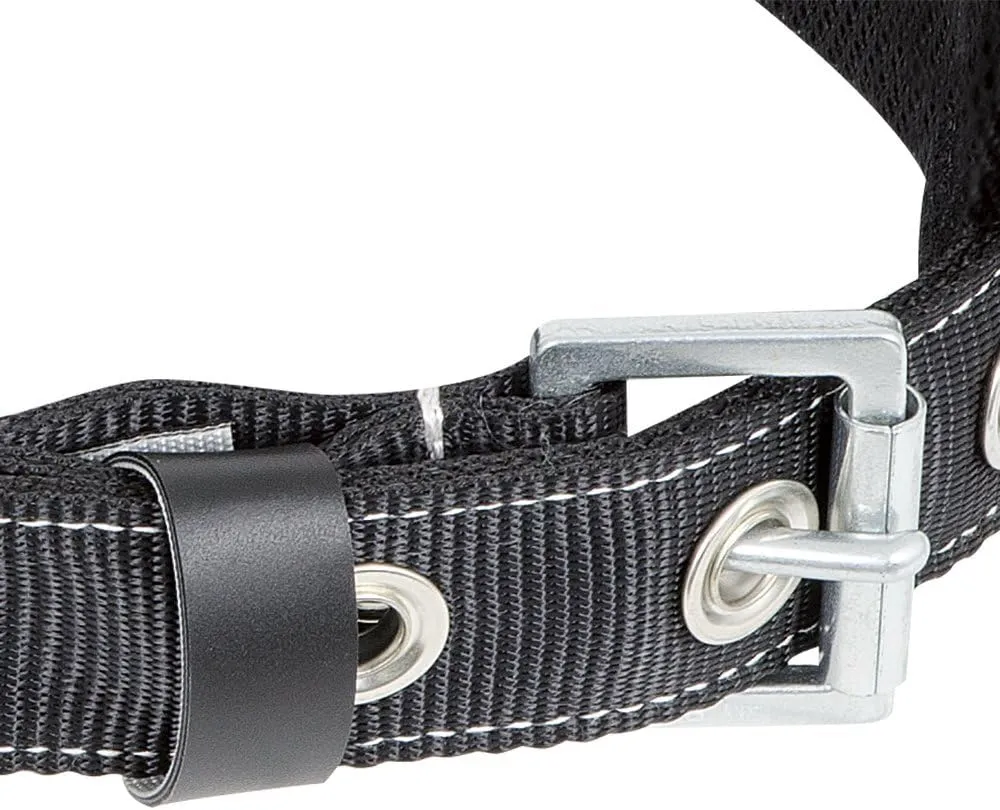 Peakworks Fall Protection Safety Harness Positioning Belt with Padded Lumbar Support, 2 D-Rings, Black, Medium, V8056022