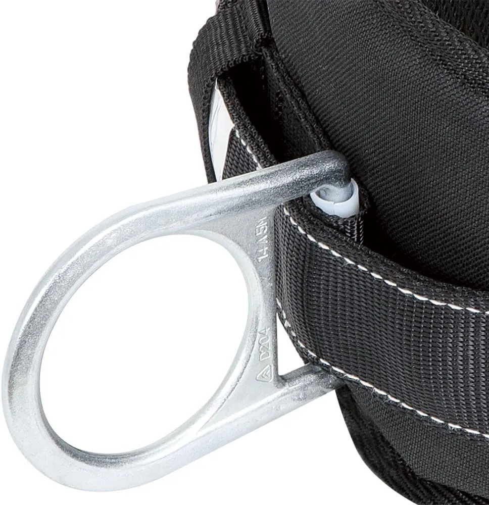 Peakworks Fall Protection Safety Harness Positioning Belt with Padded Lumbar Support, 2 D-Rings, Black, Medium, V8056022