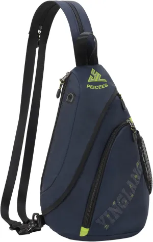 Peicees Bags for Men Waterproof Sling Bag Crossbody Shoulder Bag for Women Chest Daypack Backpack for Travel Bike Hiking