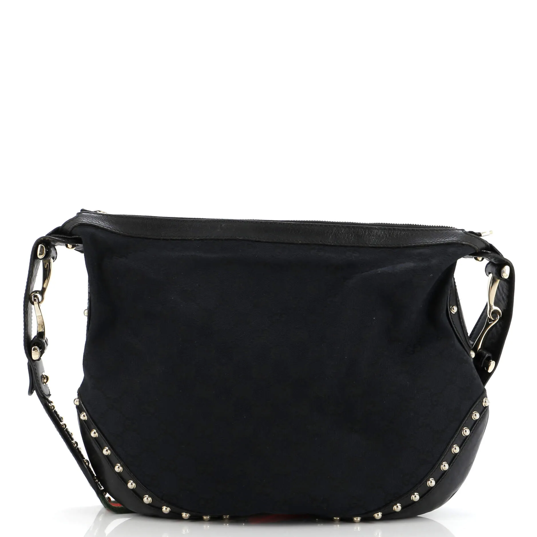 Pelham Web Hobo Studded GG Canvas Medium
