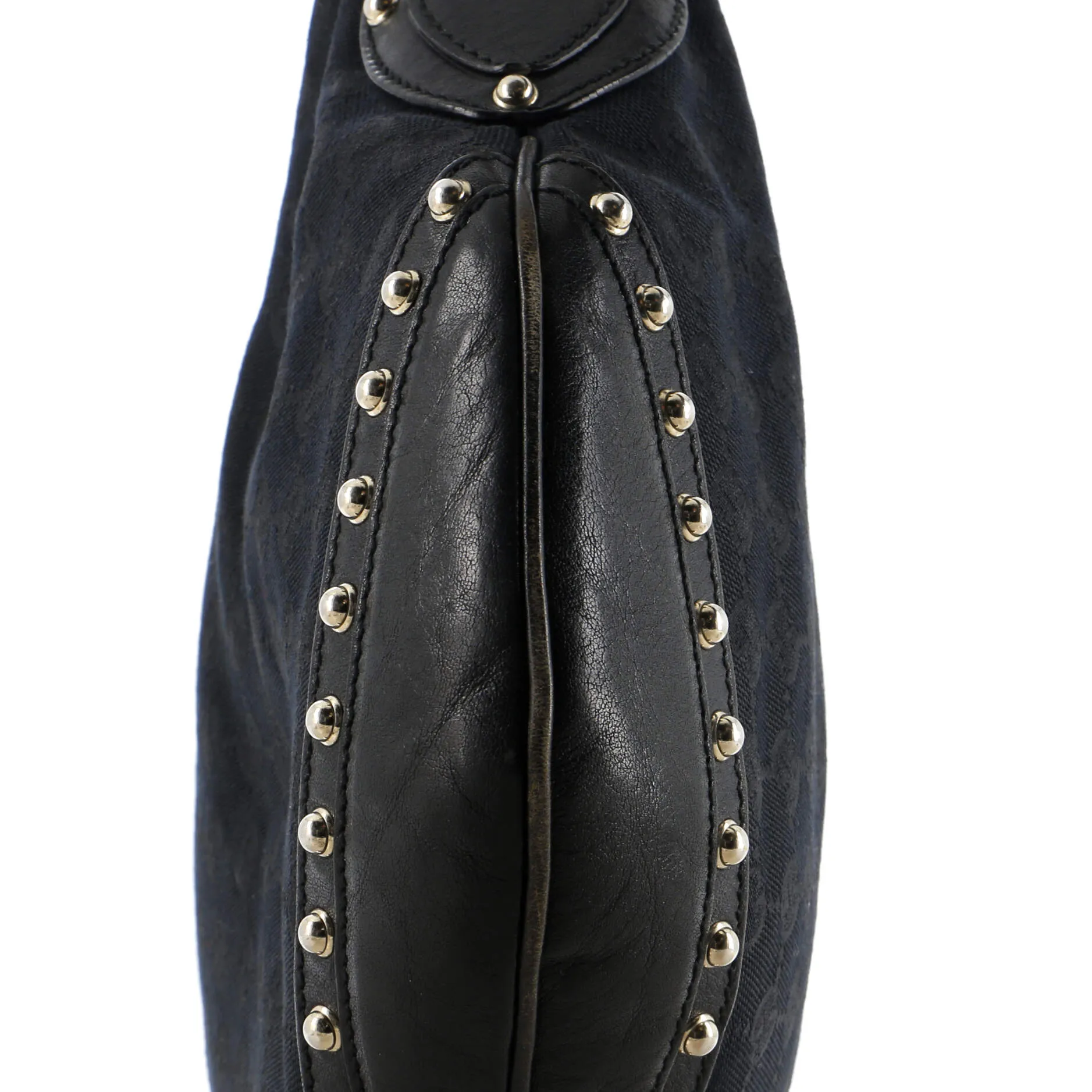 Pelham Web Hobo Studded GG Canvas Medium
