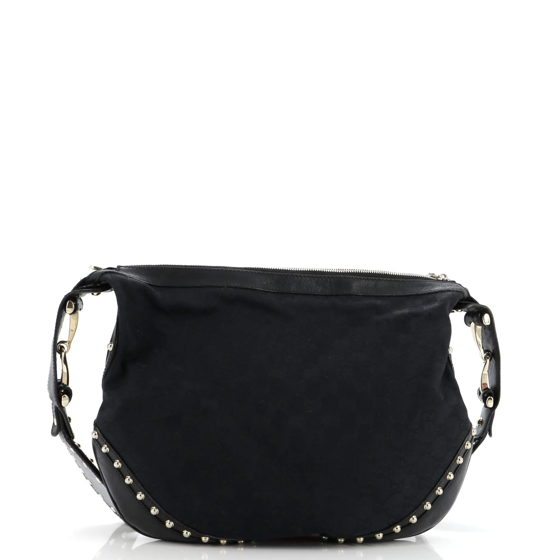 Pelham Web Hobo Studded GG Canvas Medium