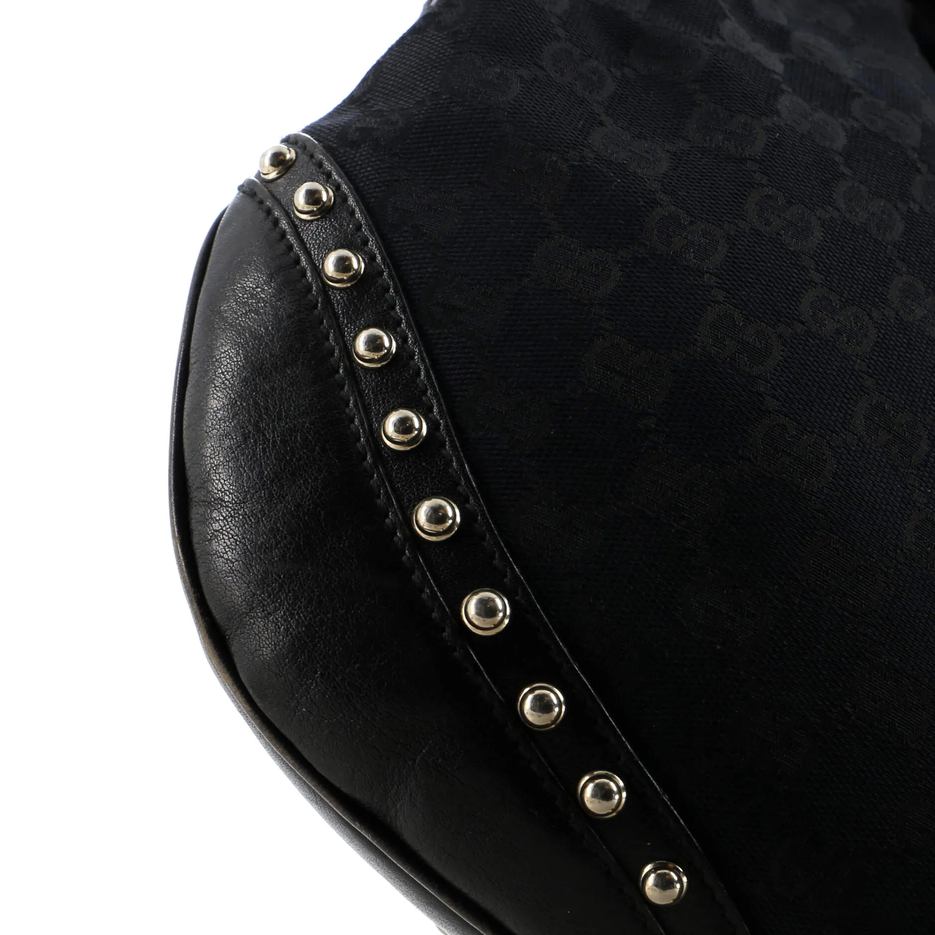 Pelham Web Hobo Studded GG Canvas Medium