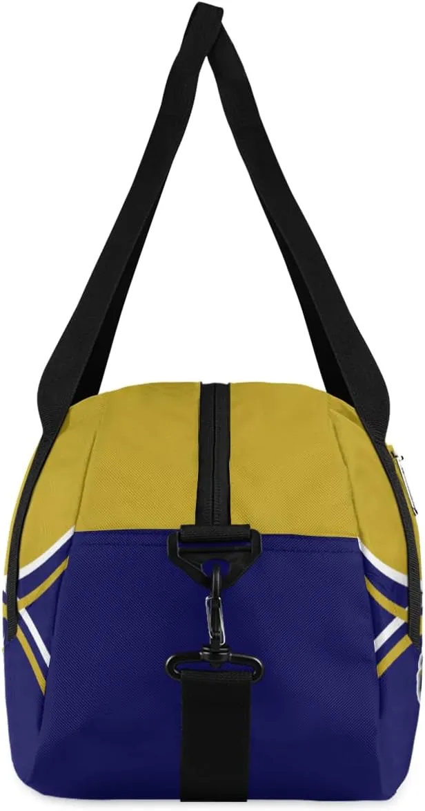 Personalized Cheerleader Bag Dance Bag for Girl, Custom Gym Bag Sport Duffel Bag, Weekender Bags Travel Duffel Bag Cheer Gold Blue