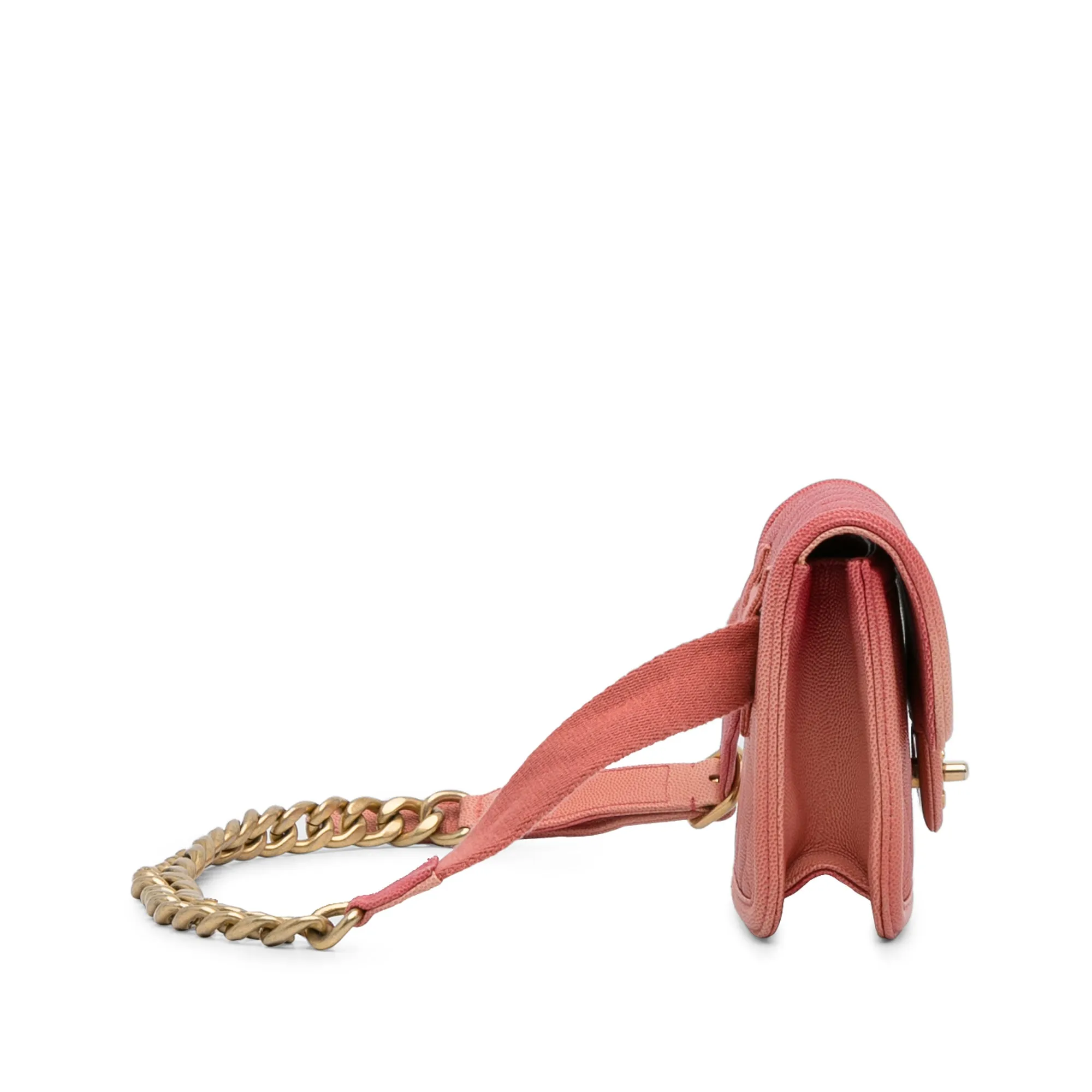 Pink Chanel Caviar Sunset On The Sea Flap Belt Bag