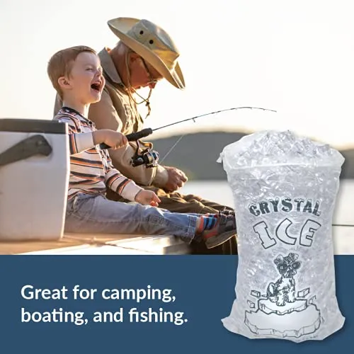 Pinnacle Mercantile Plastic Ice Bags 10 Lb. with Draw String Closure Pack 100