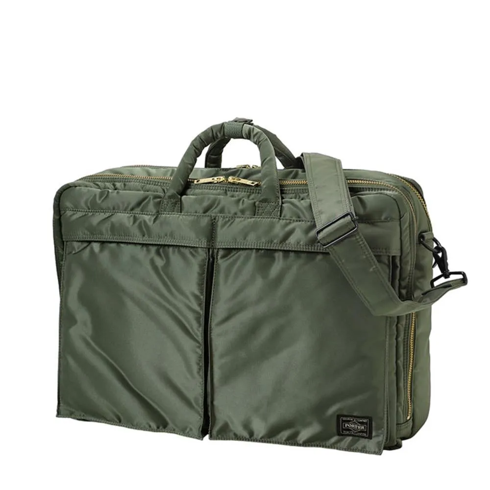 porter by yoshida 3way briefcase (olive)
