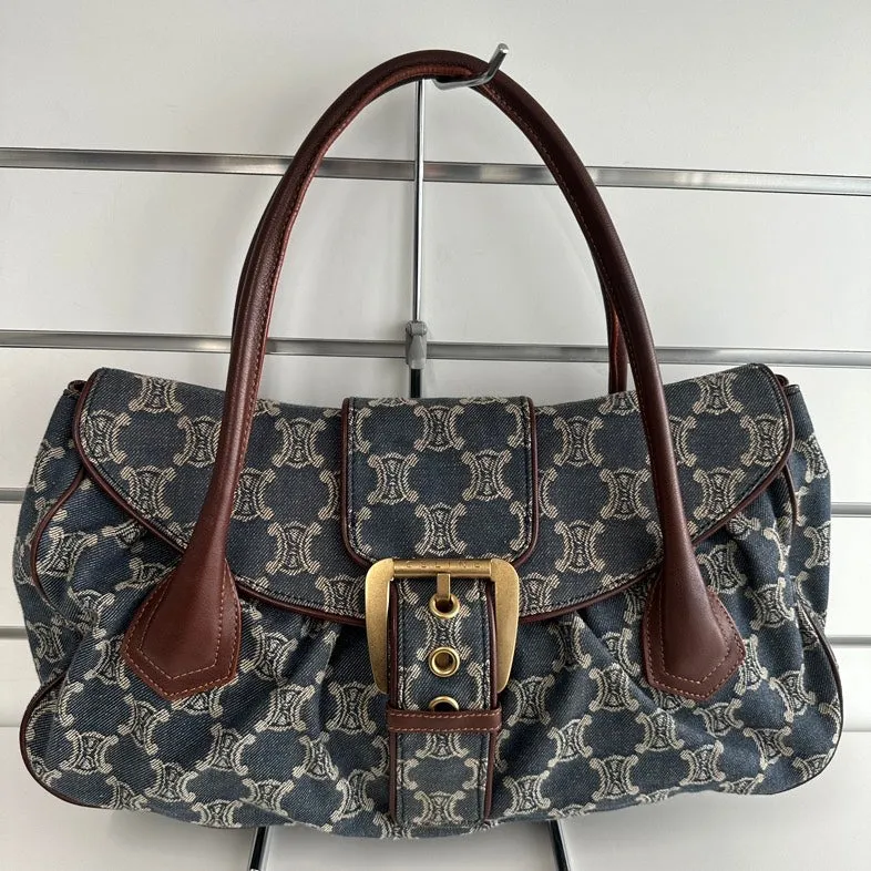 Pre-loved and Bag Collection Leather Macadam - High-demand Canvas Hobo Celine Blue Vintage Affordable delivery in