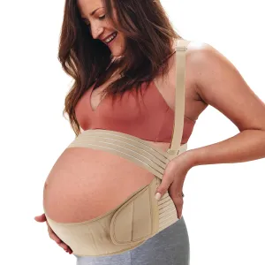Pregnancy Belly Band, Shoulder Strap Belly Support Brace, Pregnancy Support Belt, Lightweight Abdominal Binder, for Abdomen, Flesh Color, Large, 1 Set