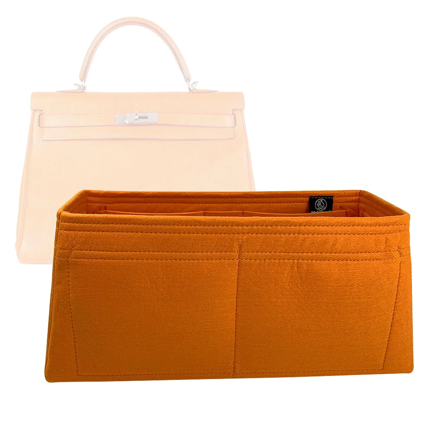 Premium Bag Organizer for Hermes Kelly 35 Retourne (Handmade/20 Color Options) [Purse Organiser, Liner, Insert, Shaper]