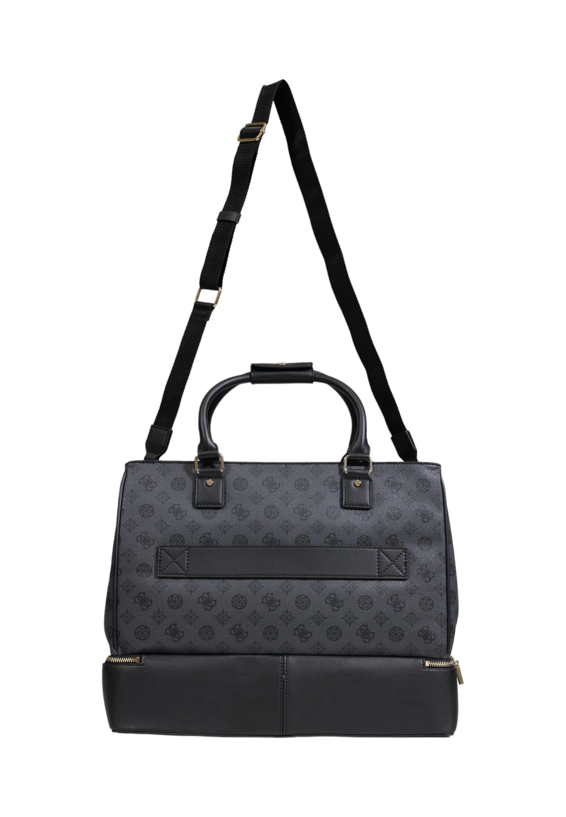 Printed Grey Handbag with Shoulder Strap