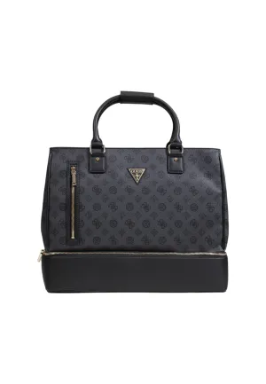 Printed Grey Handbag with Shoulder Strap