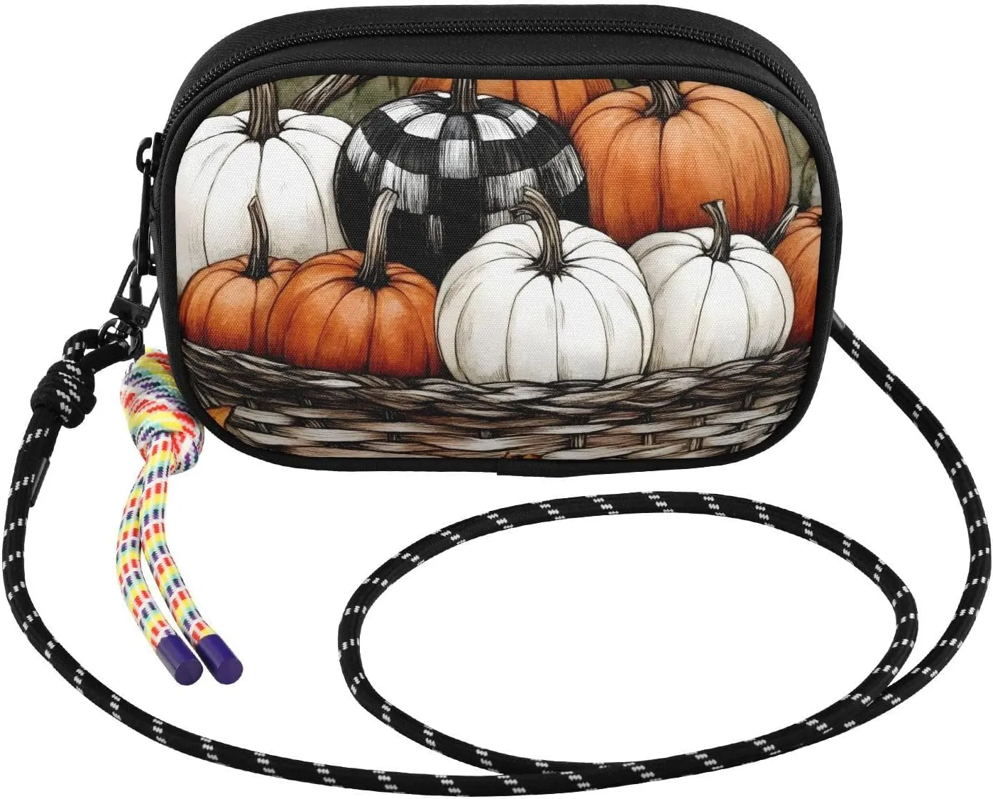 Pumpkin Autumn Harvest Crossbody Bags for Women Cell Phone Purses Women's Shoulder Handbags Wallet Purse with Adjustable Strap