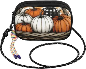 Pumpkins Basket Harvest Crossbody Bags for Women Cell Phone Purses Women's Shoulder Handbag Wallet Purse with Rope Pendant