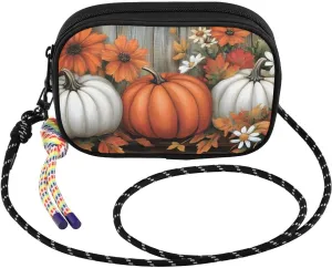 Pumpkins Harvest Vintage Crossbody Bags for Women Cell Phone Purses Women's Shoulder Handbags Wallet Purse with Adjustable Strap