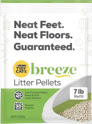 Purina Tidy Cats Litter Pellets, Breeze Refill Litter Pellets in Recyclable Box - (4) 7 lb. Bags