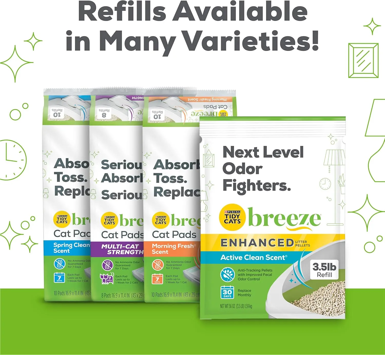 Purina Tidy Cats Litter Pellets, Breeze Refill Litter Pellets in Recyclable Box - (4) 7 lb. Bags