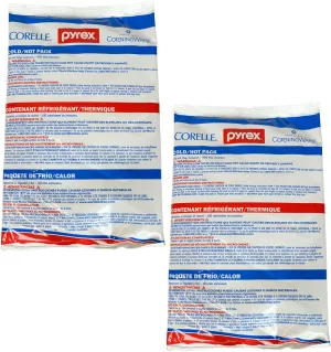 Pyrex Portables Large 11" x 7" Hot/Cold Pack - 2 Pack