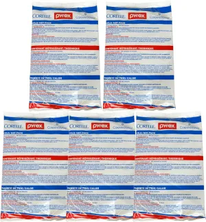 Pyrex Portables Large 11" x 7" Hot/Cold Pack - 5 Pack