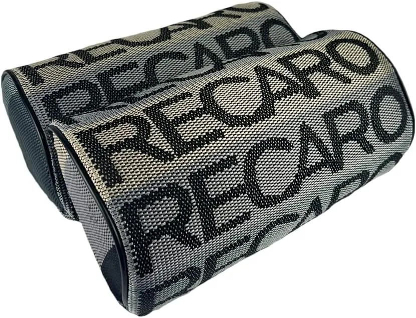 Q1-TECH, 2PCS JDM Bride Recaro Racing Gradation for Car Seat Neck Rest Headrest Pillow Fabric Bucket seat Material (Recaro/Gradation)
