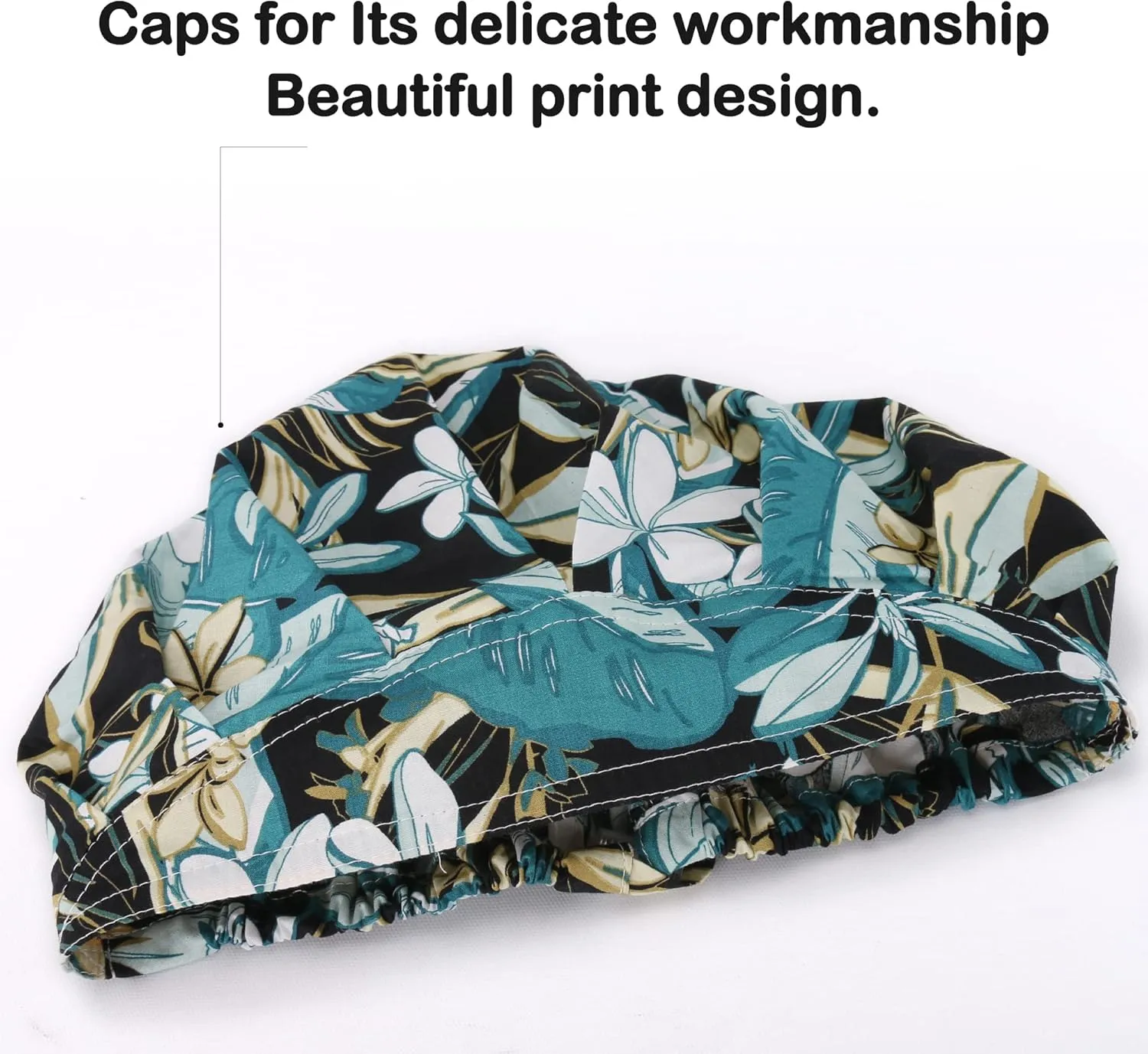 QIYIPASTA Bouffant Scrub Caps Unisex Working Cap Scrub hats One size Multi Color
