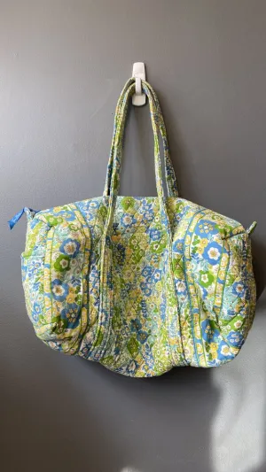 Quilted Floral Duffle Bag