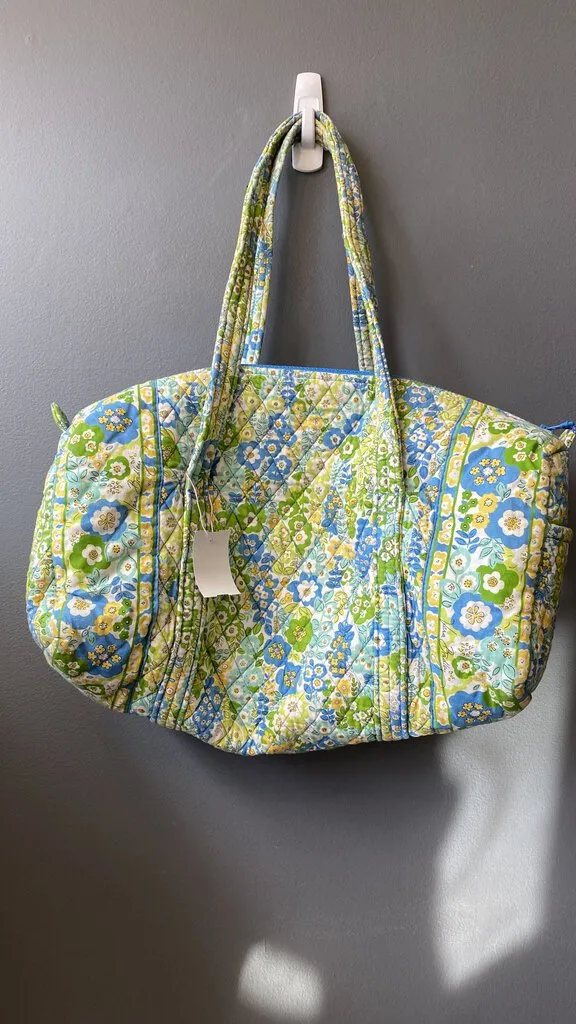 Quilted Floral Duffle Bag