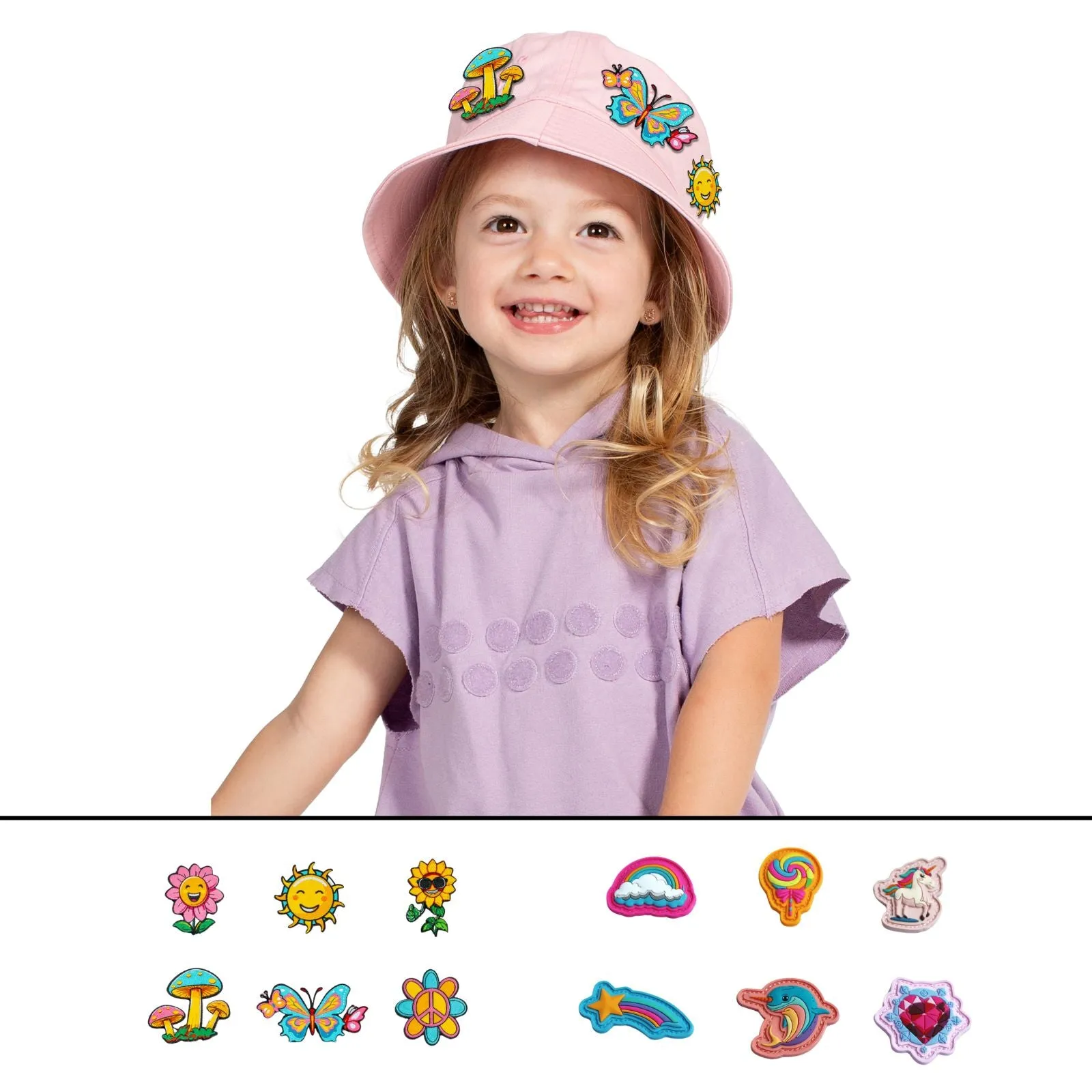 Rabble Unisex Kids' Bucket Hat  with Blossom & Wonder Dabblz Bundle