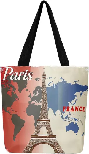Rainbow Canvas Tote Bag for Women,Love Hearts Duffle Bag Colorful Cartoon Raindrop Reusable Grocery Shoulder Bag