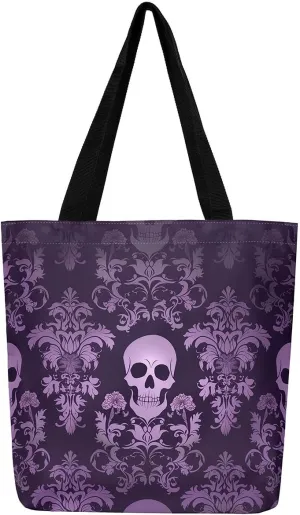 Rainbow Canvas Tote Bag for Women,Love Hearts Duffle Bag Colorful Cartoon Raindrop Reusable Grocery Shoulder Bag