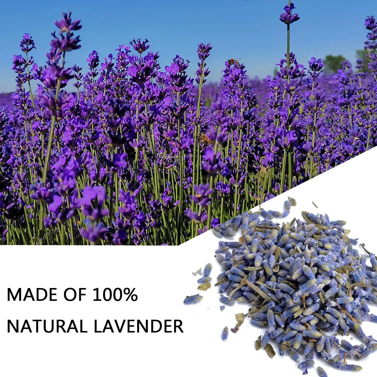 RENM 1 Pound Dried Lavender Buds, Organic Dried Flower Lavender Flowers Ultra Blue Grade Dry Fragrant Lavender for Tea, Candle, Soap, Bath, Hand DIY, Home Fragrance, Etc, 16oz