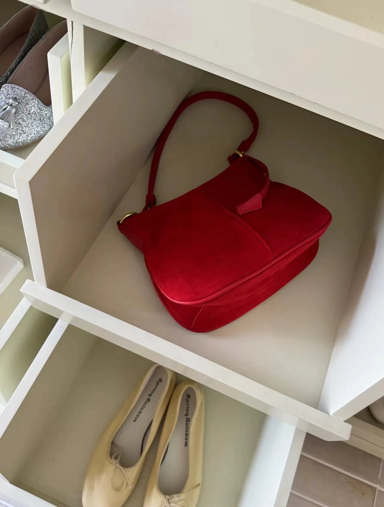 Retro Red Hobo Bag