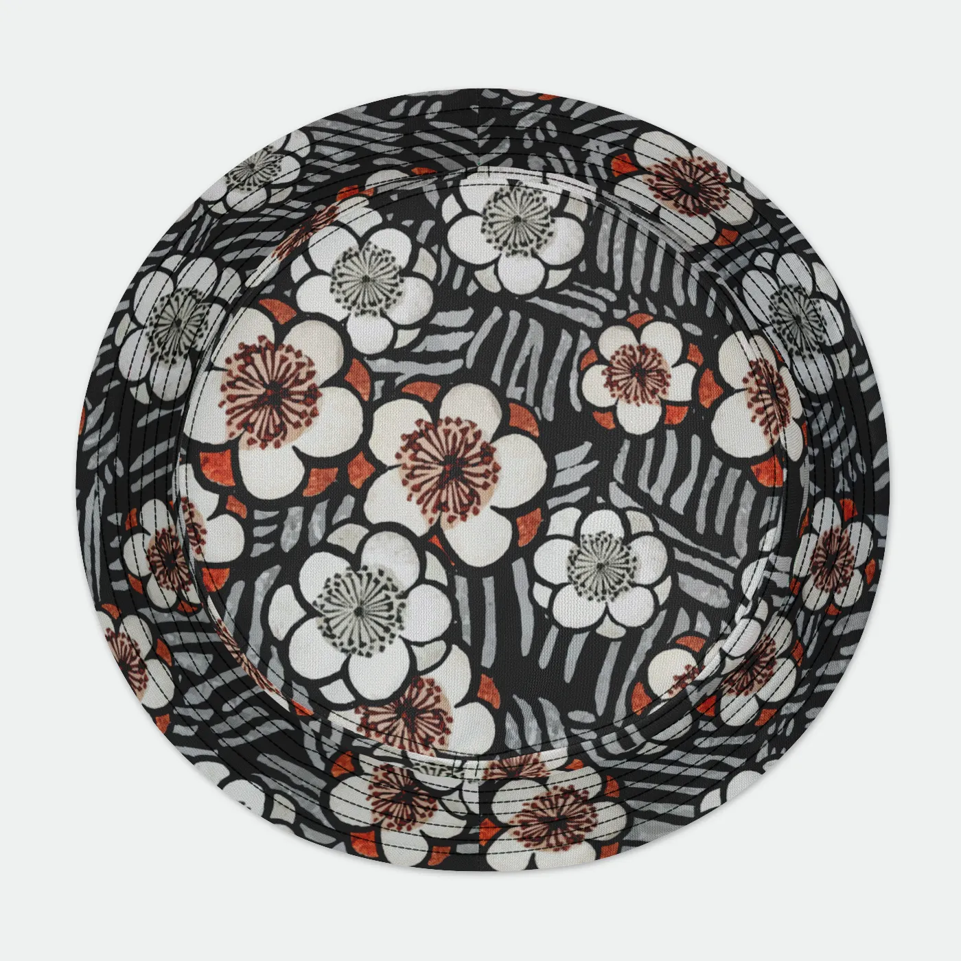 Retro Sakura Bucket Hat