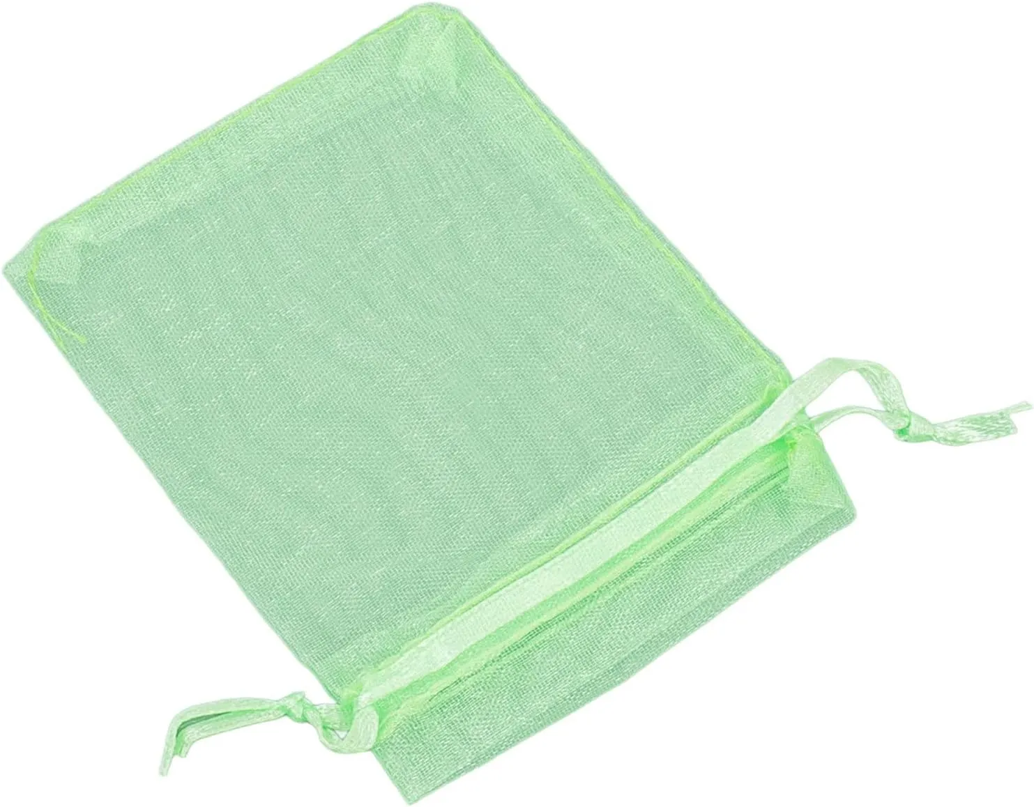 Reusable Fruit Netting Bag 100PCS Mesh Barrier Green Drawstring Closure for Plant Flower Fruit Trees Harvest (15 * 20cm)
