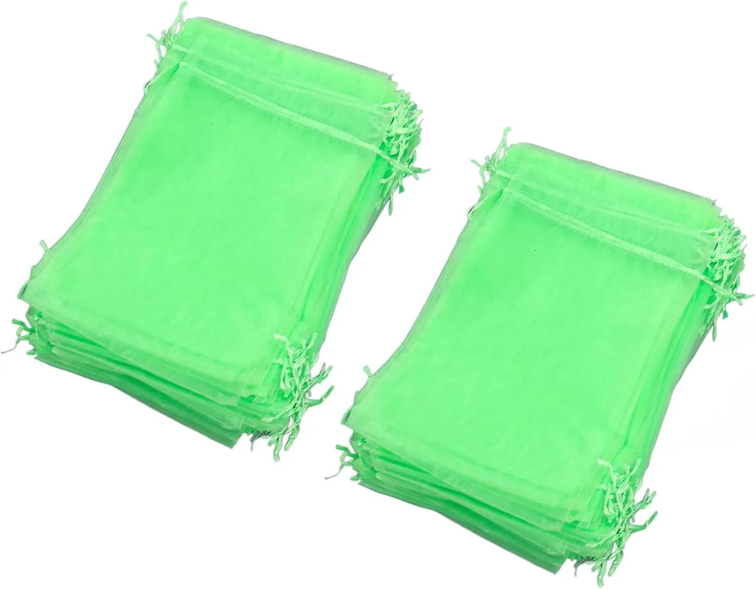 Reusable Fruit Netting Bag 100PCS Mesh Barrier Green Drawstring Closure for Plant Flower Fruit Trees Harvest (15 * 20cm)