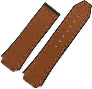 RHAIYAN Rubber Strap Men's Watch Accessories Crazy Cowhide Strap19mmx25mm Compatible With Hublot Big Bang Series Sports Waterproof Watch Belt Female Specific ( Color : Style 3 , Size : 19mmx25mm )