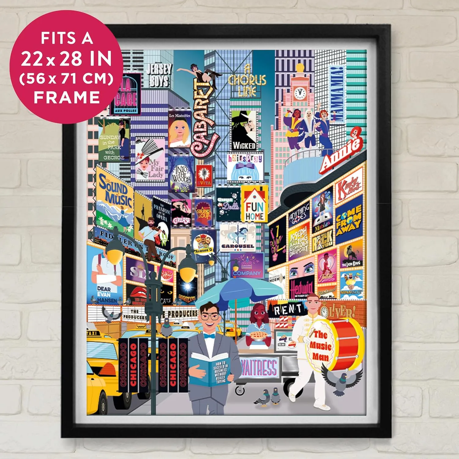 Ridley's: 50 Must-See Musicals Bucket List 1000-Piece Puzzle|Unique Graphics of Popular Broadway Musicals in New York City|Room Décor After Completion|Great Gift for Musical Lovers