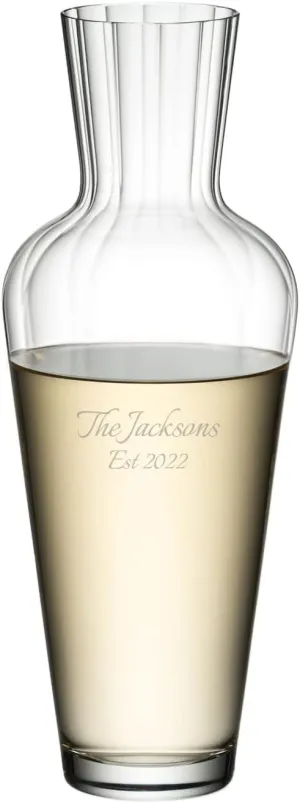 Riedel Personalized Wine Friendly Decanter, Custom Engraved Crystal Wine Decanter for Home Bar Accessories, Gifts for Wine Lovers