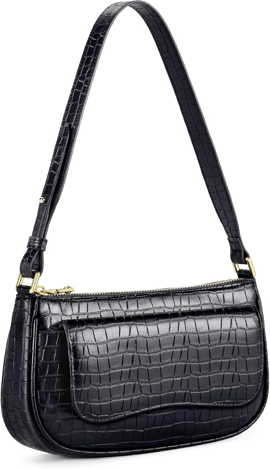 RONSIN Small Shoulder Bag for Women Mini Clutch Purse Tote Handbag Zipper Closure Crossbody Hobo Purse