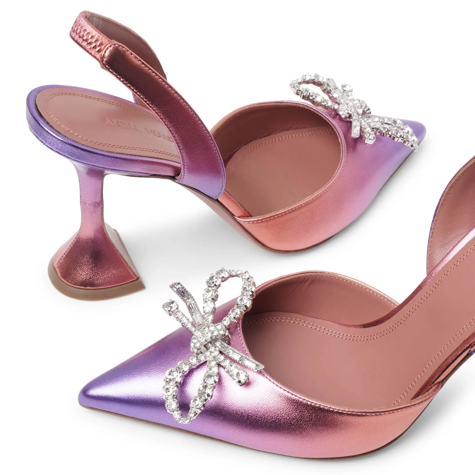 Rosie sling 95 sunset metallic leather pumps