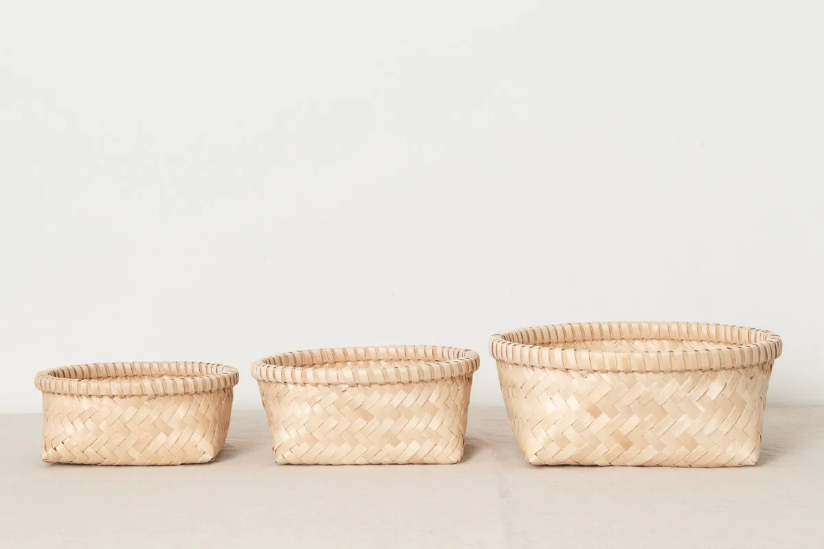 Round basket S, M, L  / Itaya maple / Akita-JPN 720904
