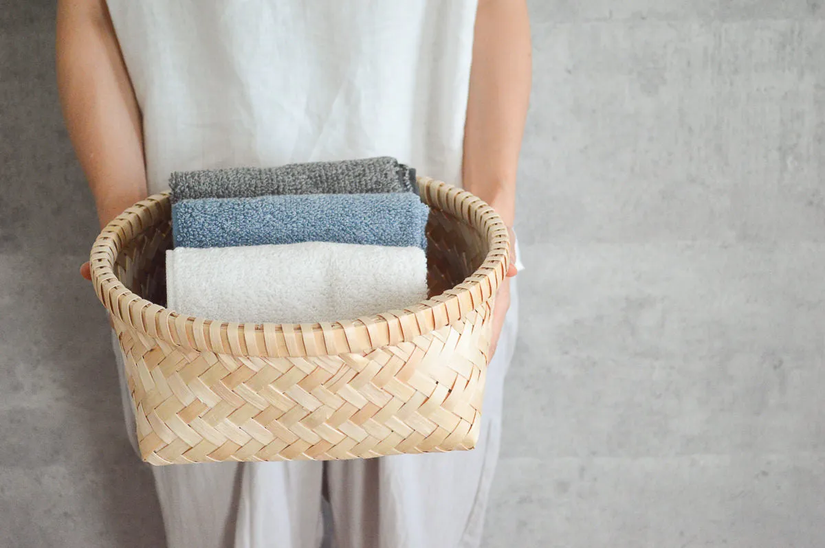 Round basket S, M, L  / Itaya maple / Akita-JPN 720904