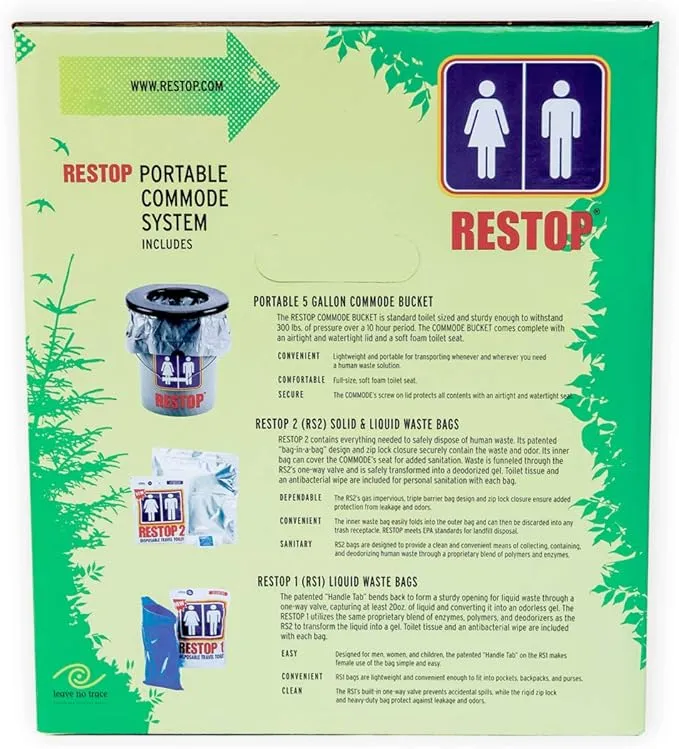 RS510 Commode w/Supplies (10 RS2 Solid and Liquid Waste Bags)