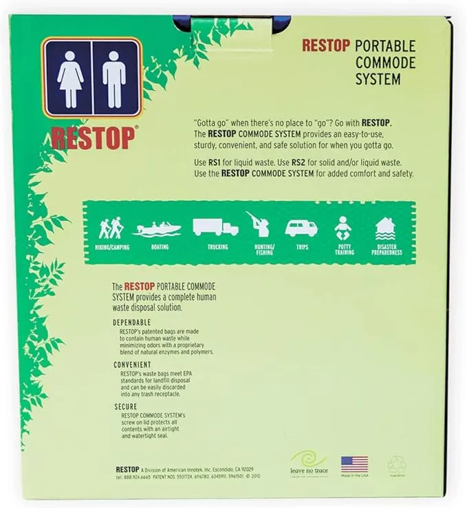 RS510 Commode w/Supplies (10 RS2 Solid and Liquid Waste Bags)