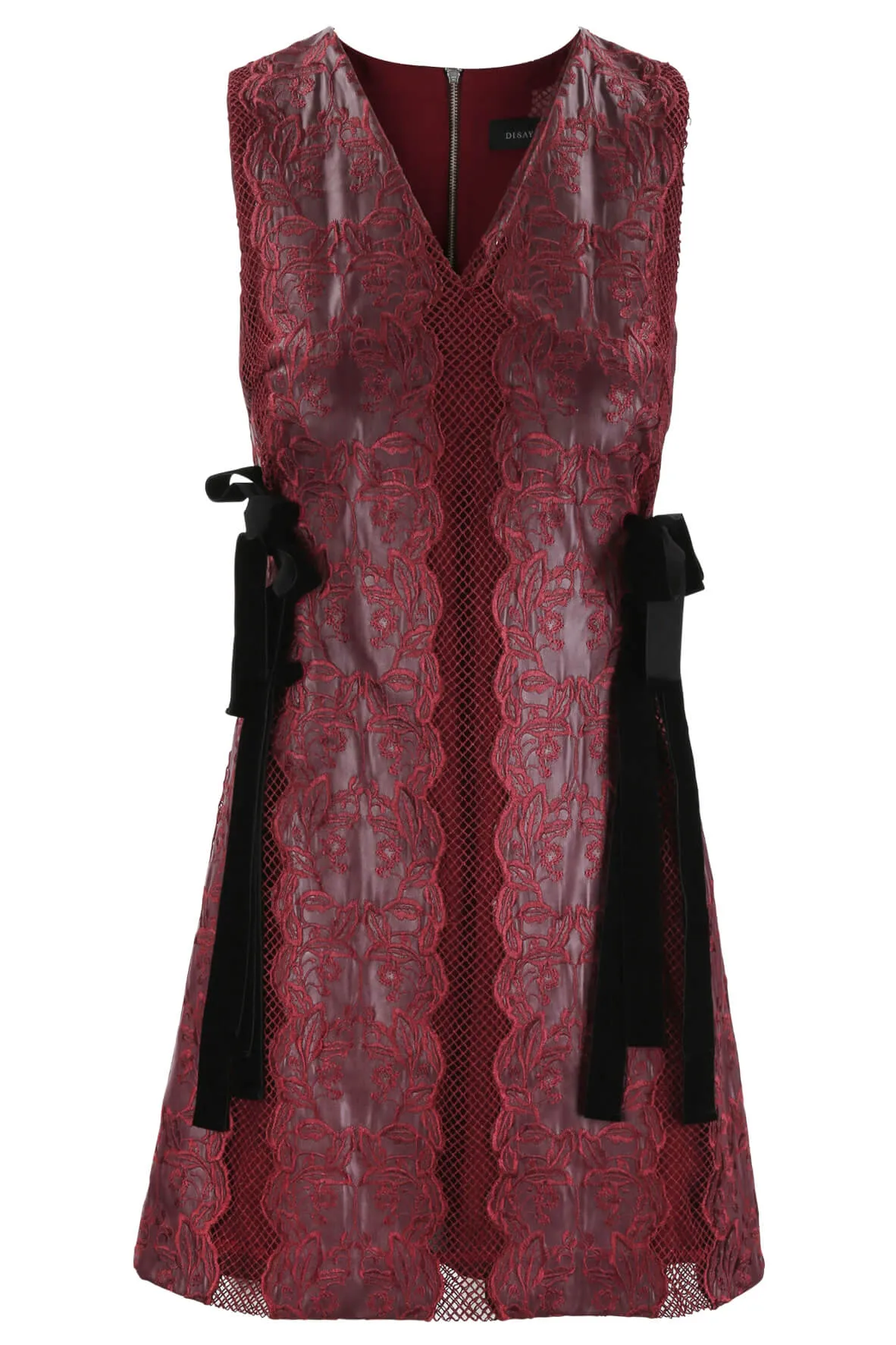 Safari Sunset Sleeveless Leather Side Ribbon Dress