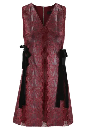 Safari Sunset Sleeveless Leather Side Ribbon Dress